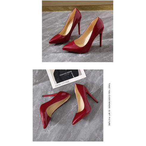 Elegant Plus Size Stiletto Pumps for Women - Pointed Toe Party Shoes